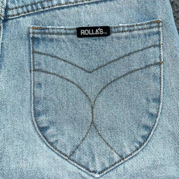 ROLLA'S HEIDI HIGH RISE LOOSE STRAIGHT OLD STONE WASH BLUE DENIM JEANS - W25 L32 - Picture 13 of 16
